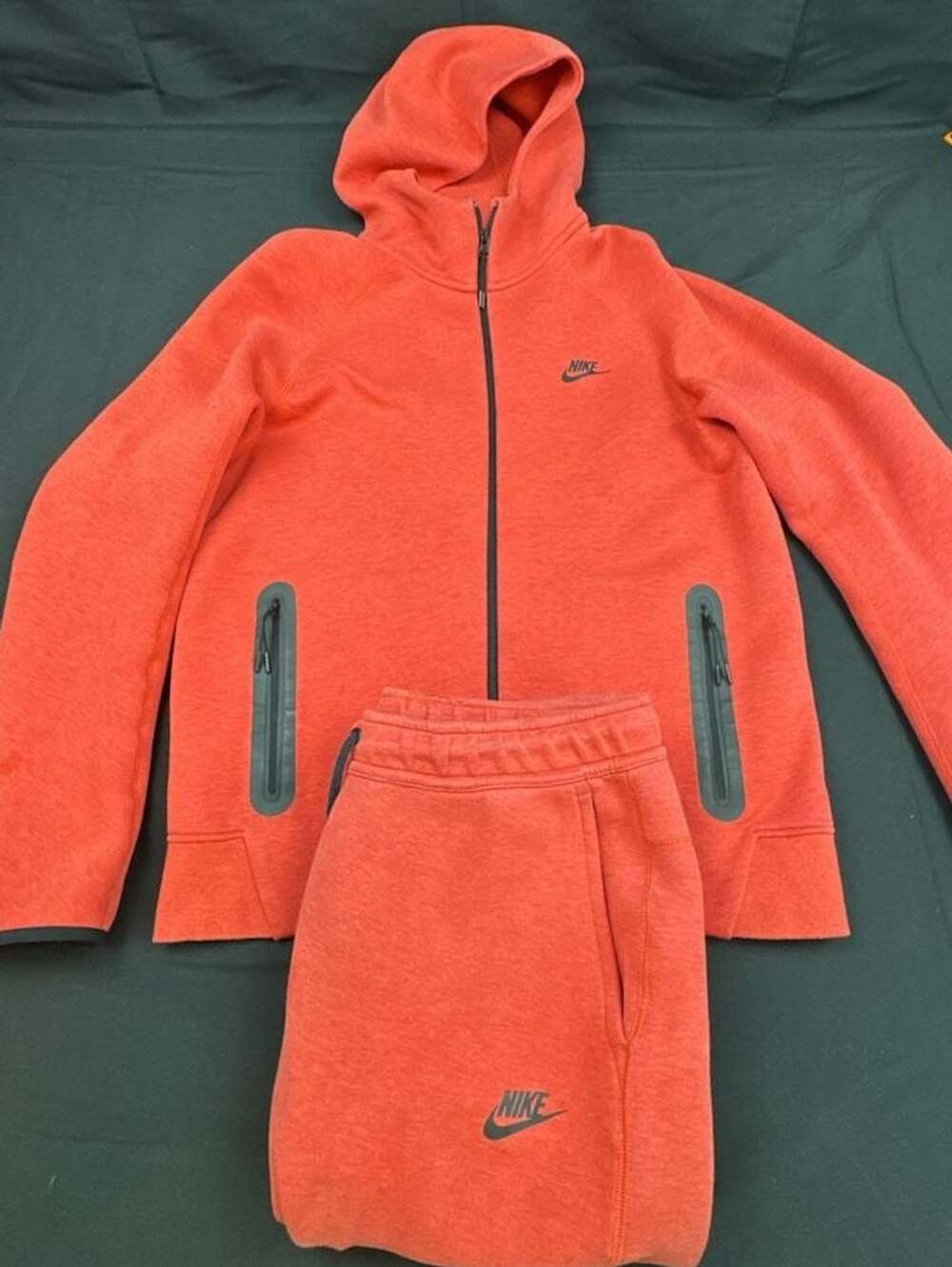 Nike Tech Fleece Full Zip Hoodie and joggers Size L Red